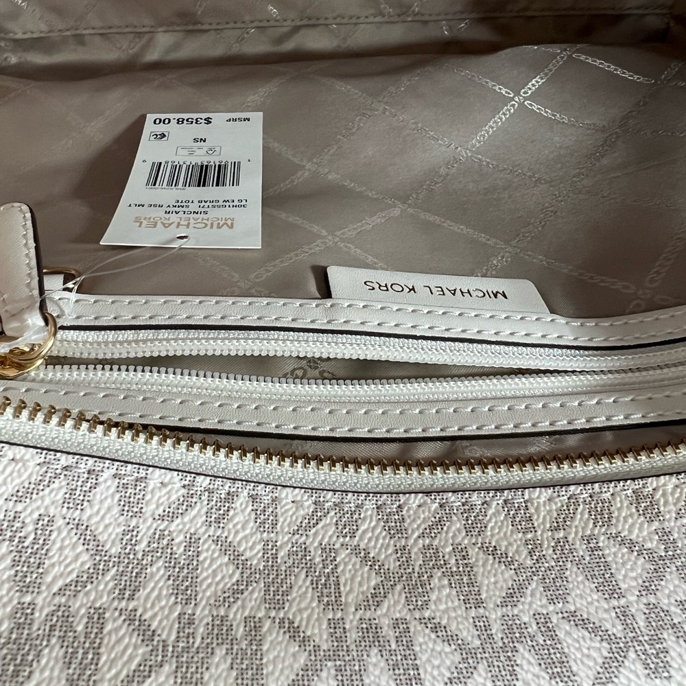 NWT Michael Michael Kors Sinclair Large East/West Smokey Rose Tote - Picture 8 of 9